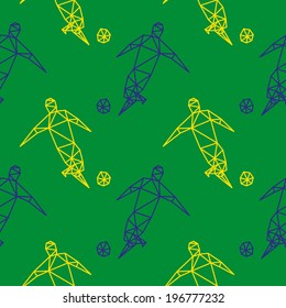 Football player abstract isolated on a white backgrounds, vector illustration