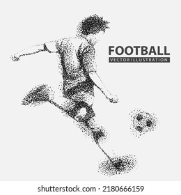 Football Player In Action. abstract vector illustration