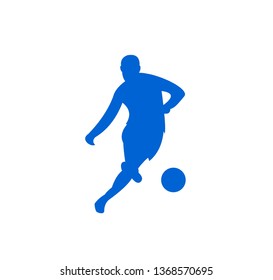 Football player with a ball