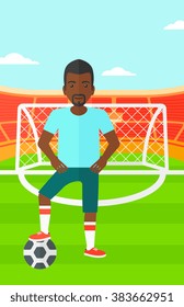 Football player with ball.