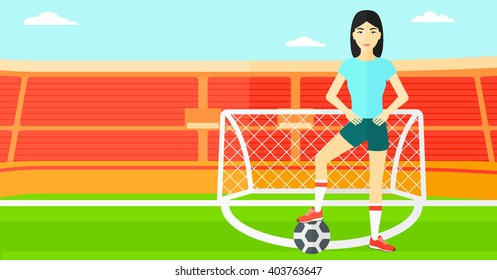 Football player with ball.