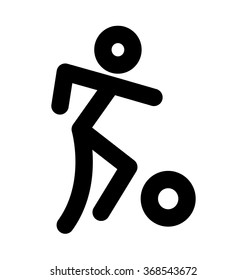 Football Player Bold Line Vector Icon