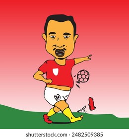 football player caricature.unknown.cartoon character.shoes off