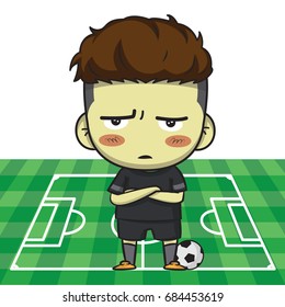 Football player cartoon character