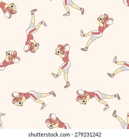 football player , cartoon seamless pattern background