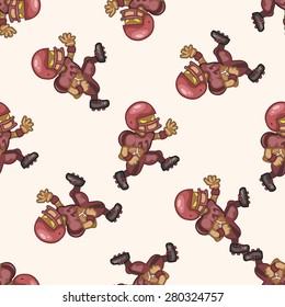 football player , cartoon seamless pattern background
