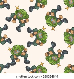 football player , cartoon seamless pattern background