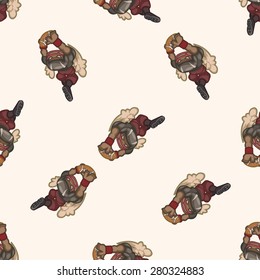 football player , cartoon seamless pattern background