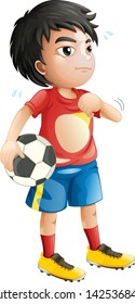 A Football Player Character Illustration