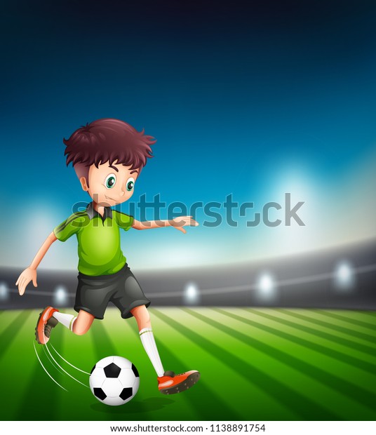 サッカー選手のキャラクターイラスト のベクター画像素材 ロイヤリティフリー