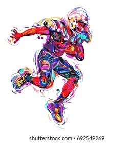 football player colorful / art