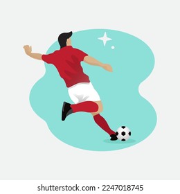 Football player flat design character