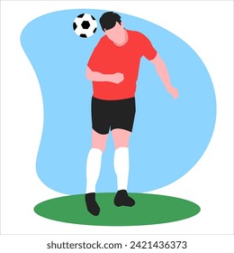 Football Player Flat Design Illustration