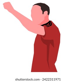 football player flat design vector