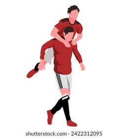 football player flat design vector