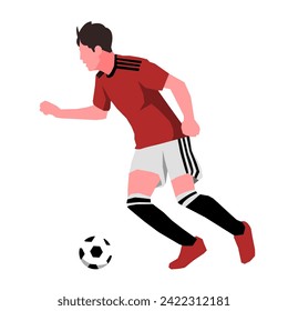 football player flat design vector