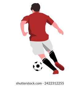 football player flat design vector