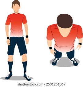 a Football Player flat  Illustration