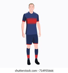 football player flat illustration