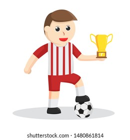 Football Player Got A Trophy