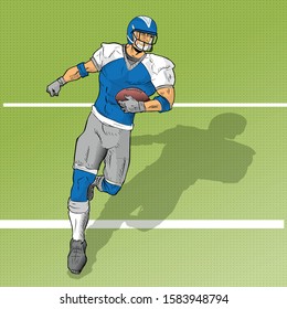 FOOTBALL PLAYER HOLDING THE BALL