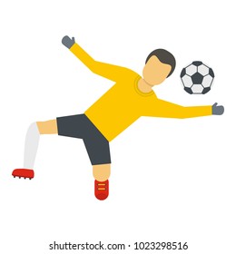 Football player icon. Flat illustration of football player vector icon for web