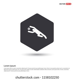 Football Player Icon Hexa White Background icon template - Free vector icon