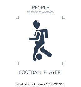 football player icon. high quality filled football player icon on white background. from people collection flat trendy vector football player symbol. use for web and mobile