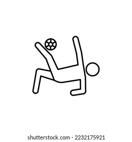 Football player icon illustration on white background