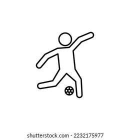 Football player icon illustration on white background