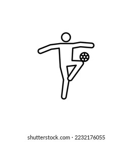 Football player icon illustration on white background