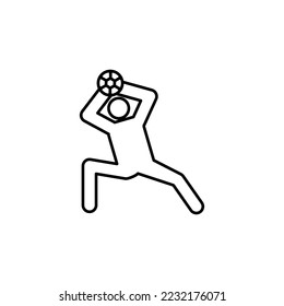 Football player icon illustration on white background