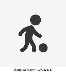 Football player icon illustration,vector human sign symbol