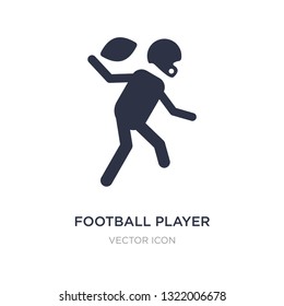 football player icon on white background. Simple element illustration from American football concept. football player sign icon symbol design.