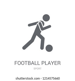 Football player icon. Trendy Football player logo concept on white background from Sport collection. Suitable for use on web apps, mobile apps and print media.