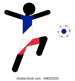 Football Player Icon. Vector digital illustration.