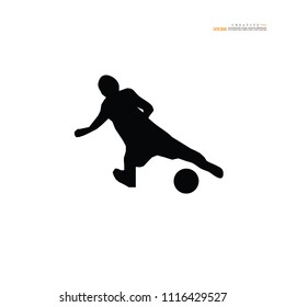 Football player icon. Vector illustration.