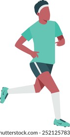 Football Player Illustration with Cartoon Style. Isolated Vector Character.