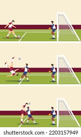 football player illustration in flat style