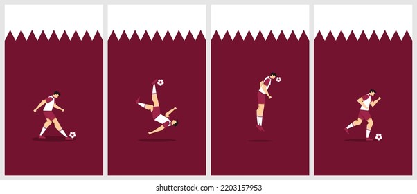 football player illustration in flat style