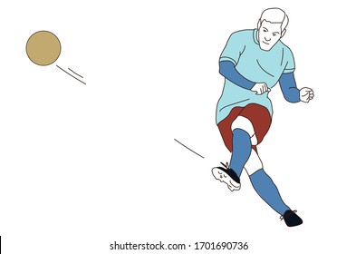football player illustration - vector