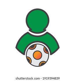 football player ilustration design. football player icon set isolated on white background. ready use vector.
