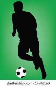 football player isolated on green