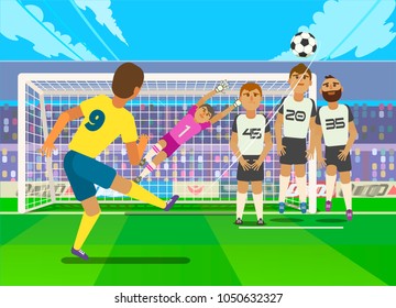 Penalty Shootout Stock Illustrations – 93 Penalty Shootout Stock  Illustrations, Vectors & Clipart - Dreamstime