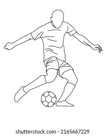 football player line art. line art