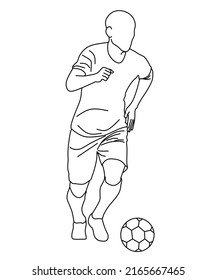 Football Player Line Art Line Art Stock Vector (Royalty Free ...