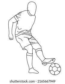 football player line art. line art