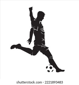 Logo del jugador de fútbol, patada deportiva, jugador de fútbol, campo de fútbol 