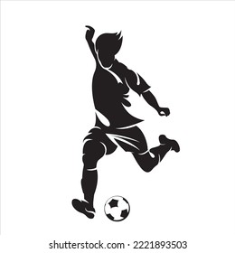 Logo del jugador de fútbol, patada deportiva, jugador de fútbol, campo de fútbol 