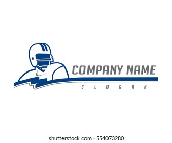 Football player logotype